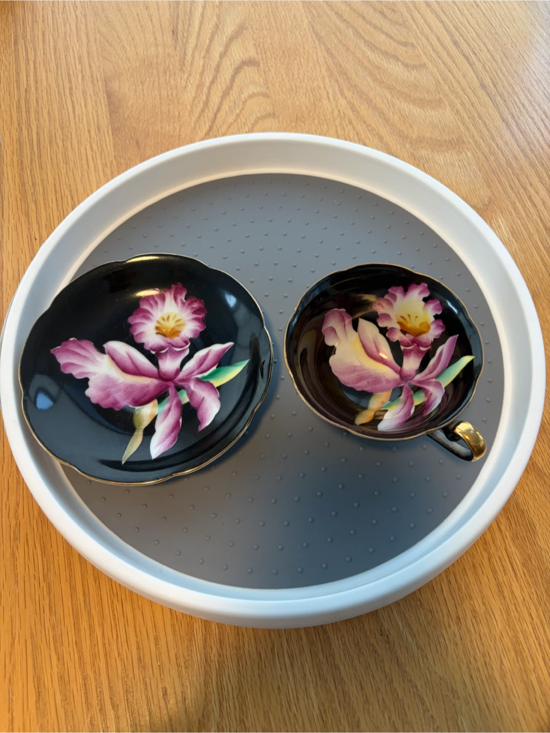 Hand Painted Teacup and Saucer Set
