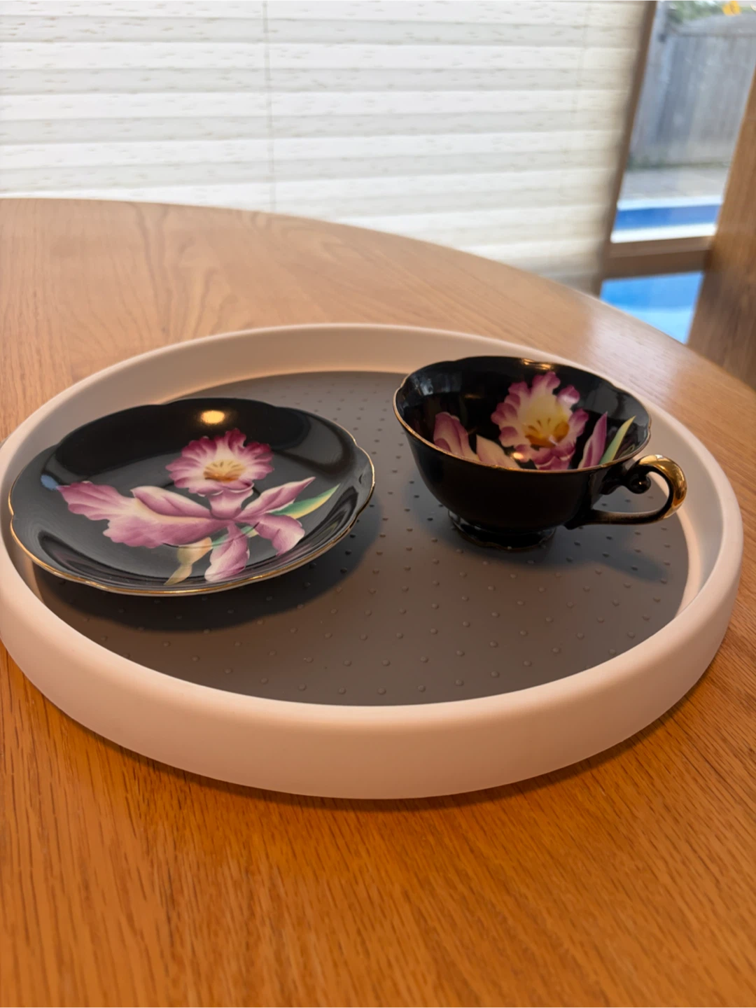 Hand Painted Teacup and Saucer Set - photo 2