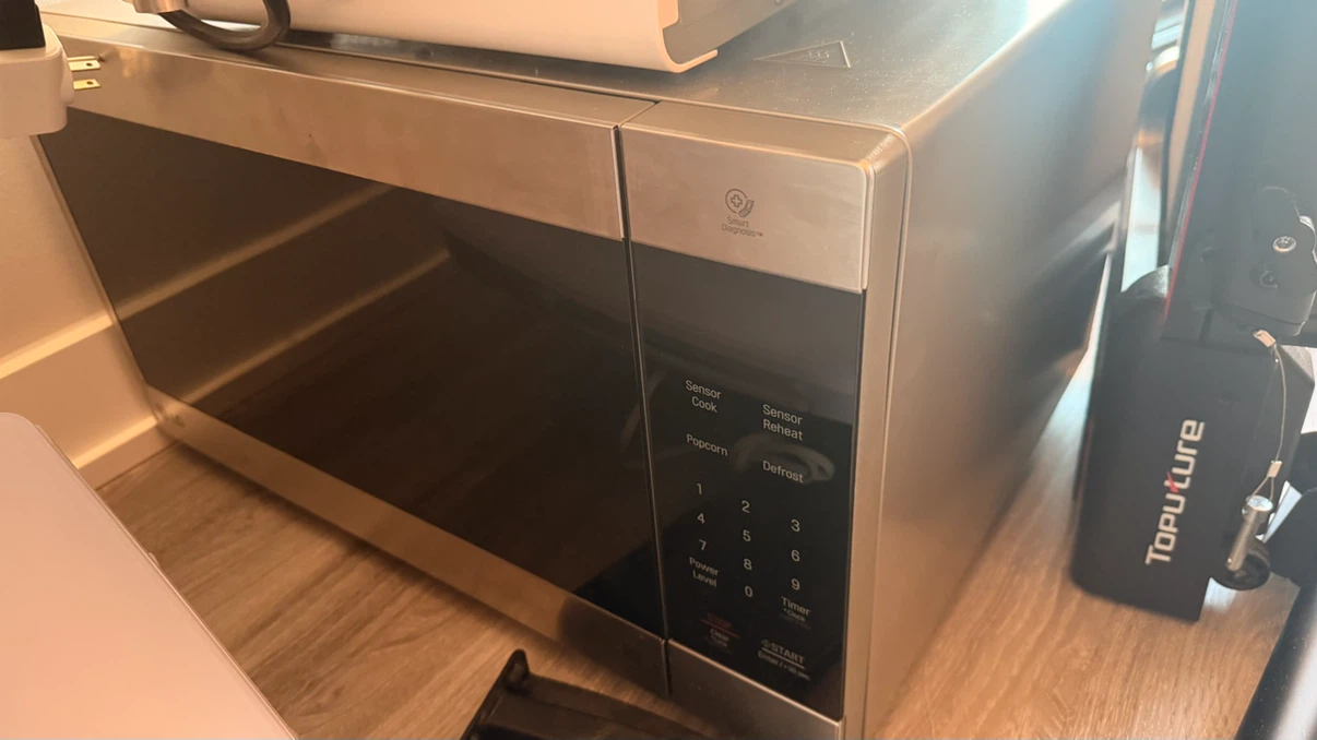Extra large microwave + Geek Squad warranty