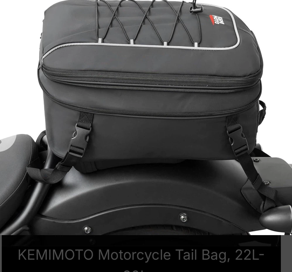KEMIMOTO Motorcycle Tail Bag 22-30L Expandable