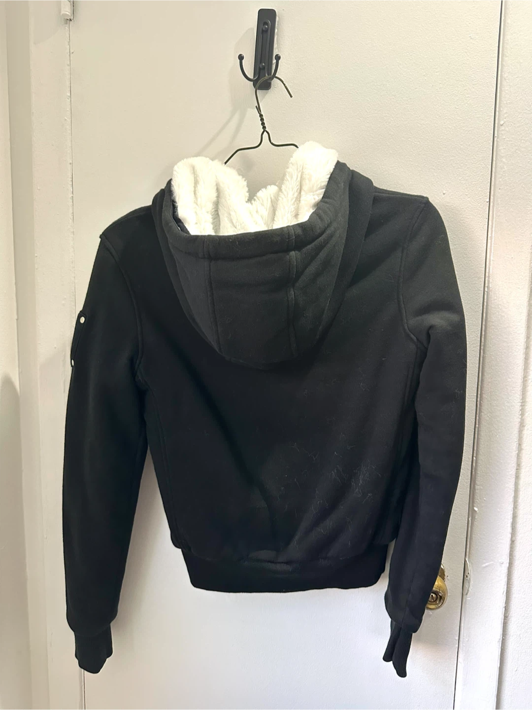 Moose Knuckles Black Fleece Lined Hoodie - photo 3