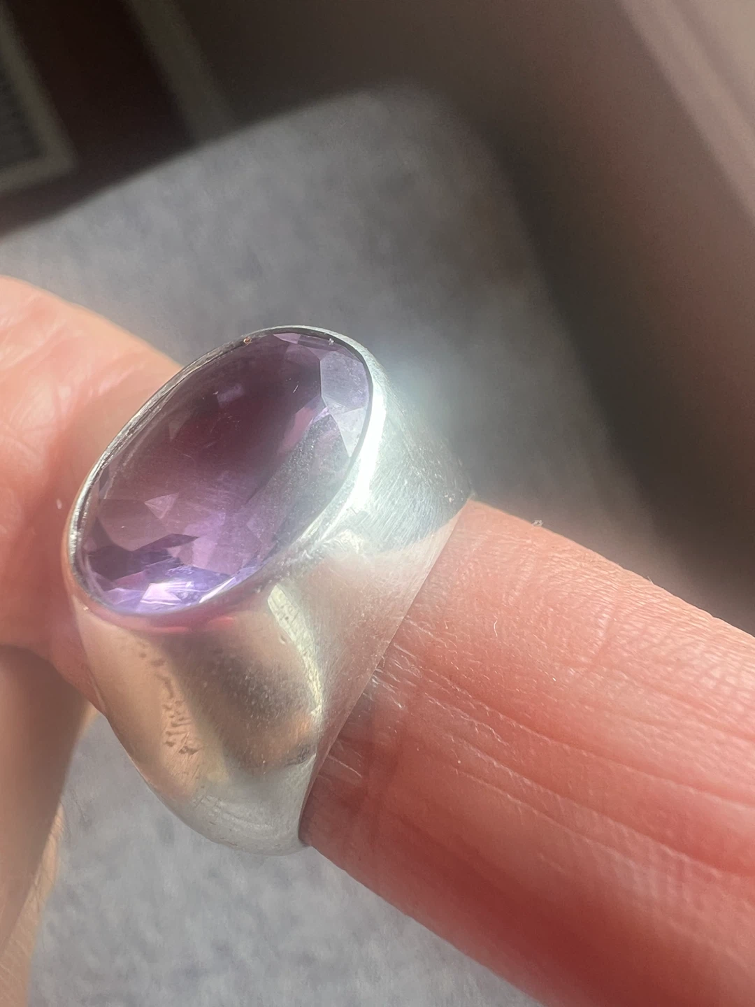 925 Sterling Silver Amethyst Ring