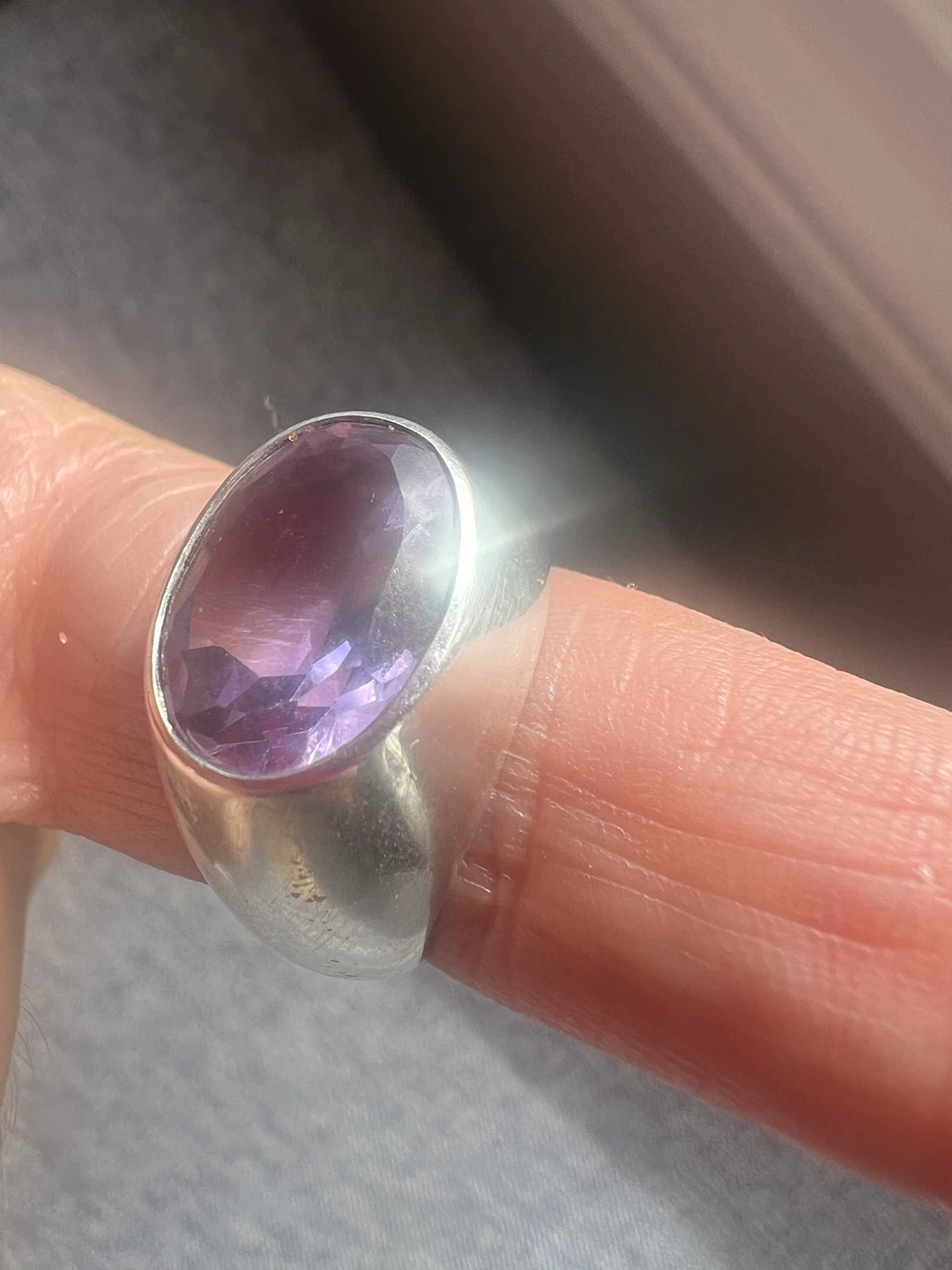 925 Sterling Silver Amethyst Ring - photo 2