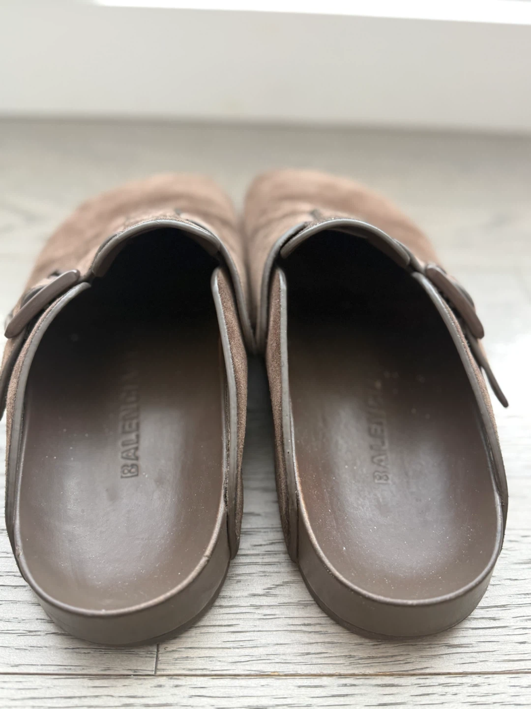 Balenciaga Brown Suede Clogs - photo 4