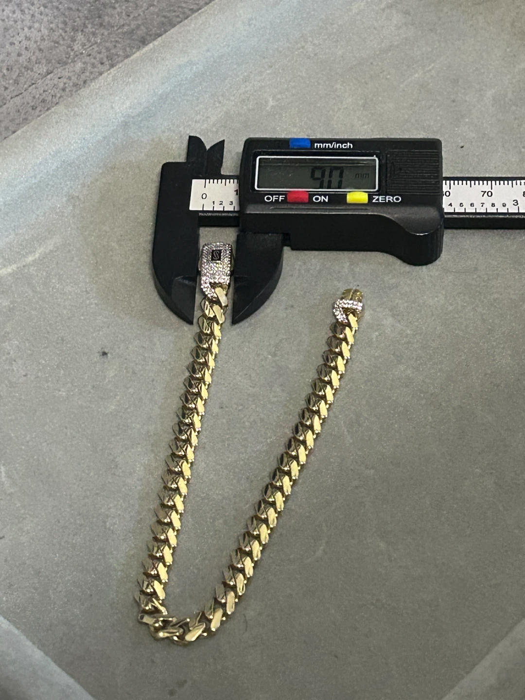Monaco Chain Edge 14K Gold Bracelet - photo 2