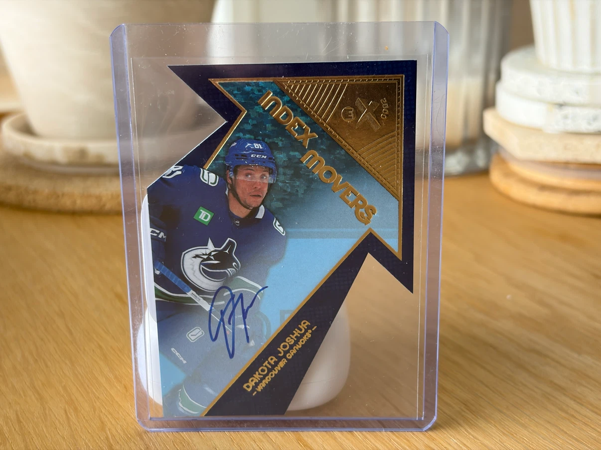 DAKOTA JOSHUA Canucks Index Movers Speckle Auto Hockey Card