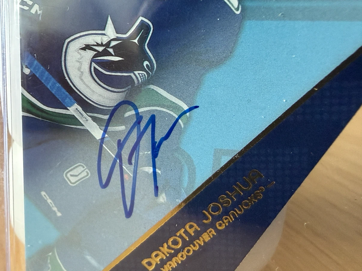 DAKOTA JOSHUA Canucks Index Movers Speckle Auto Hockey Card - photo 3