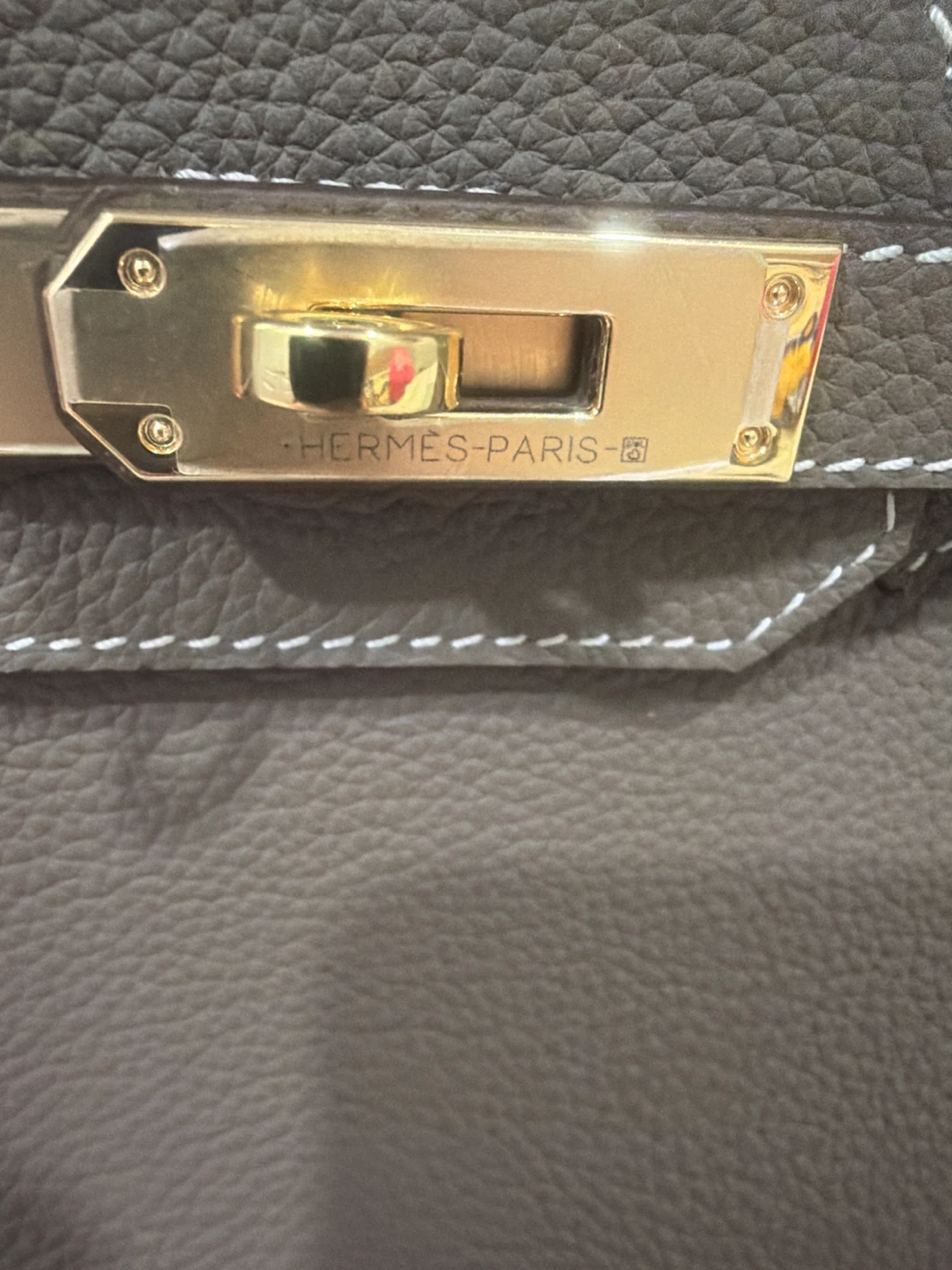 Hermès Birkin 30 Taupe Grained Leather Handbag