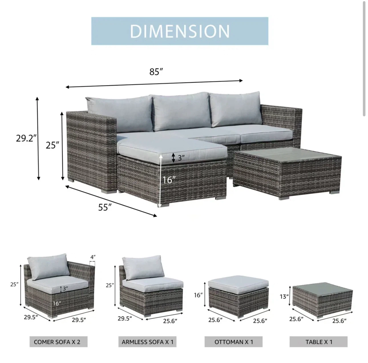 MOVE OUT SALE: Modular Patio Set - photo 4