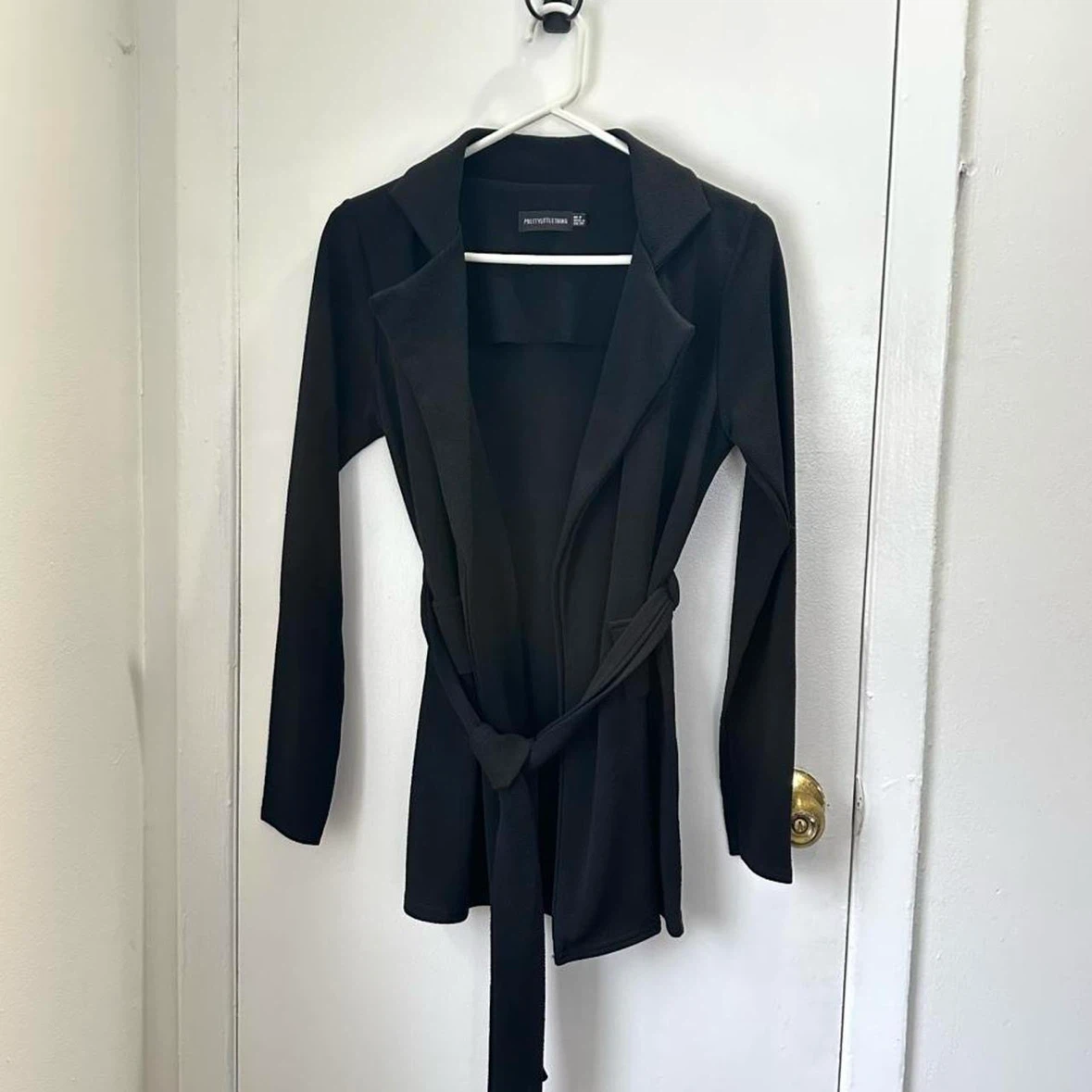 PrettyLittleThing Black Belted Blazer New Unworn