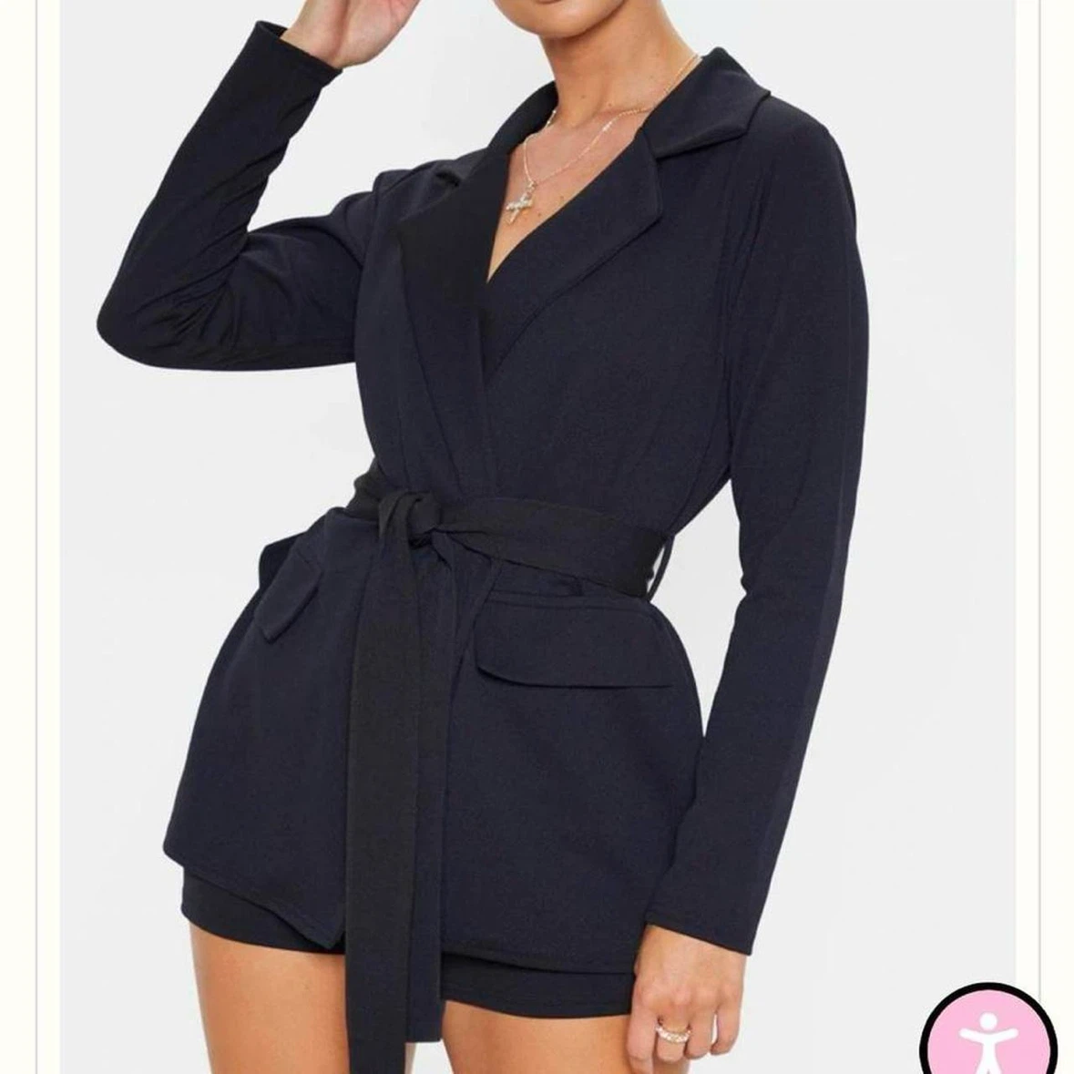 PrettyLittleThing Black Belted Blazer New Unworn - photo 4