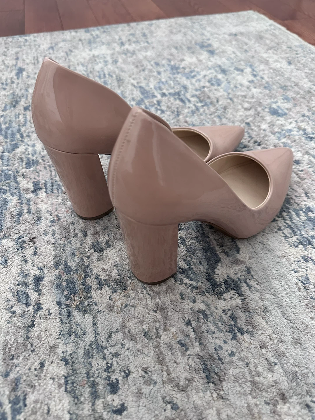 Nine West Women's Pink Patent Block Heel Pumps Size 6.5 - photo 2