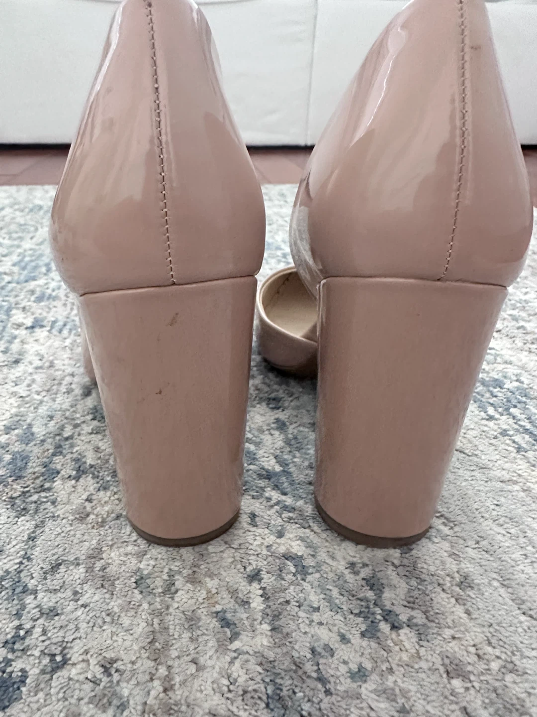 Nine West Women's Pink Patent Block Heel Pumps Size 6.5 - photo 3