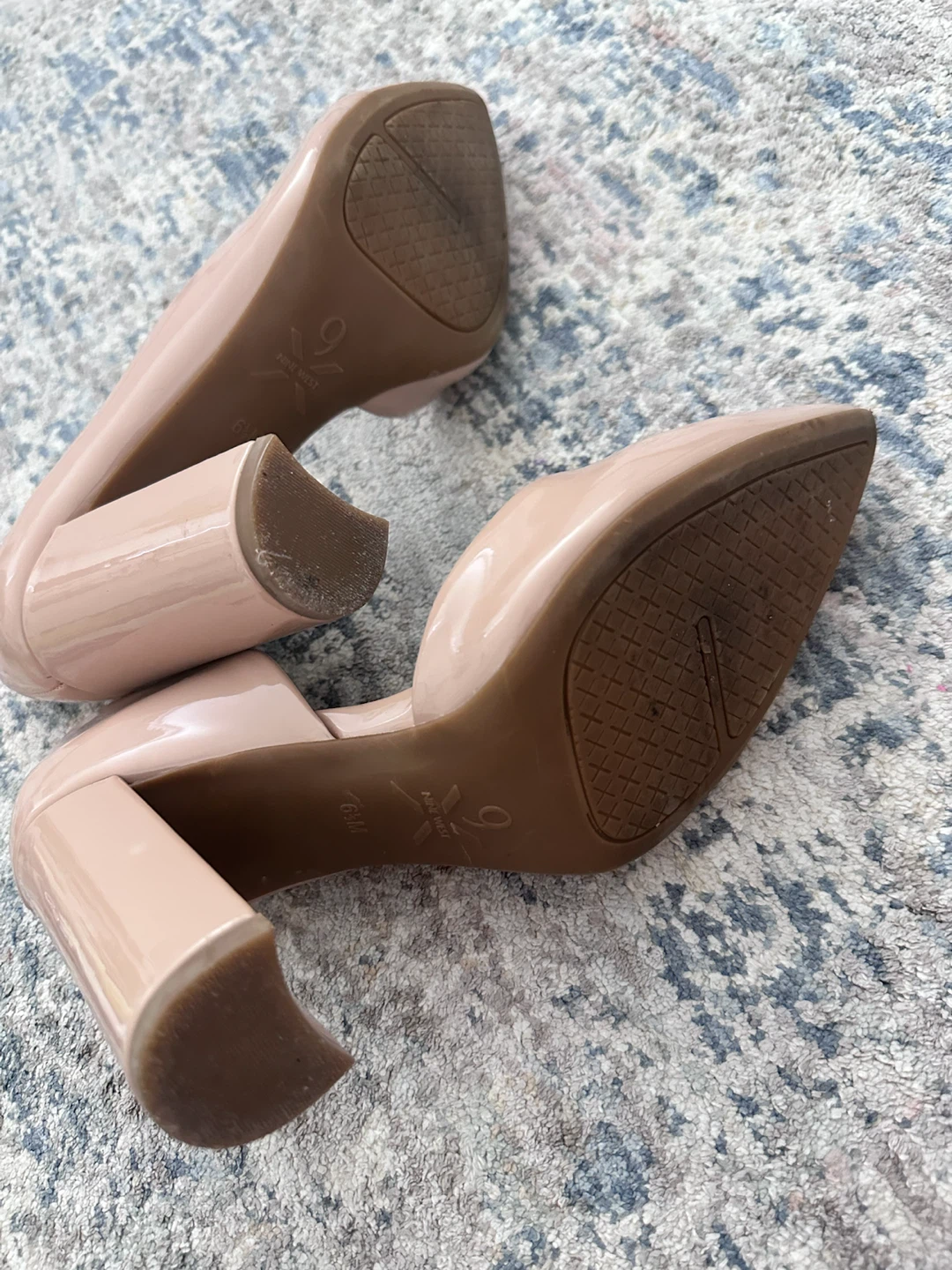 Nine West Women's Pink Patent Block Heel Pumps Size 6.5 - photo 5
