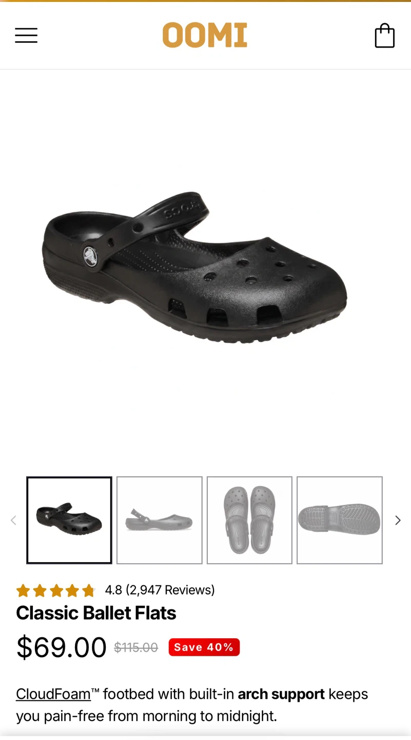Crocs Classic Ballet Flats