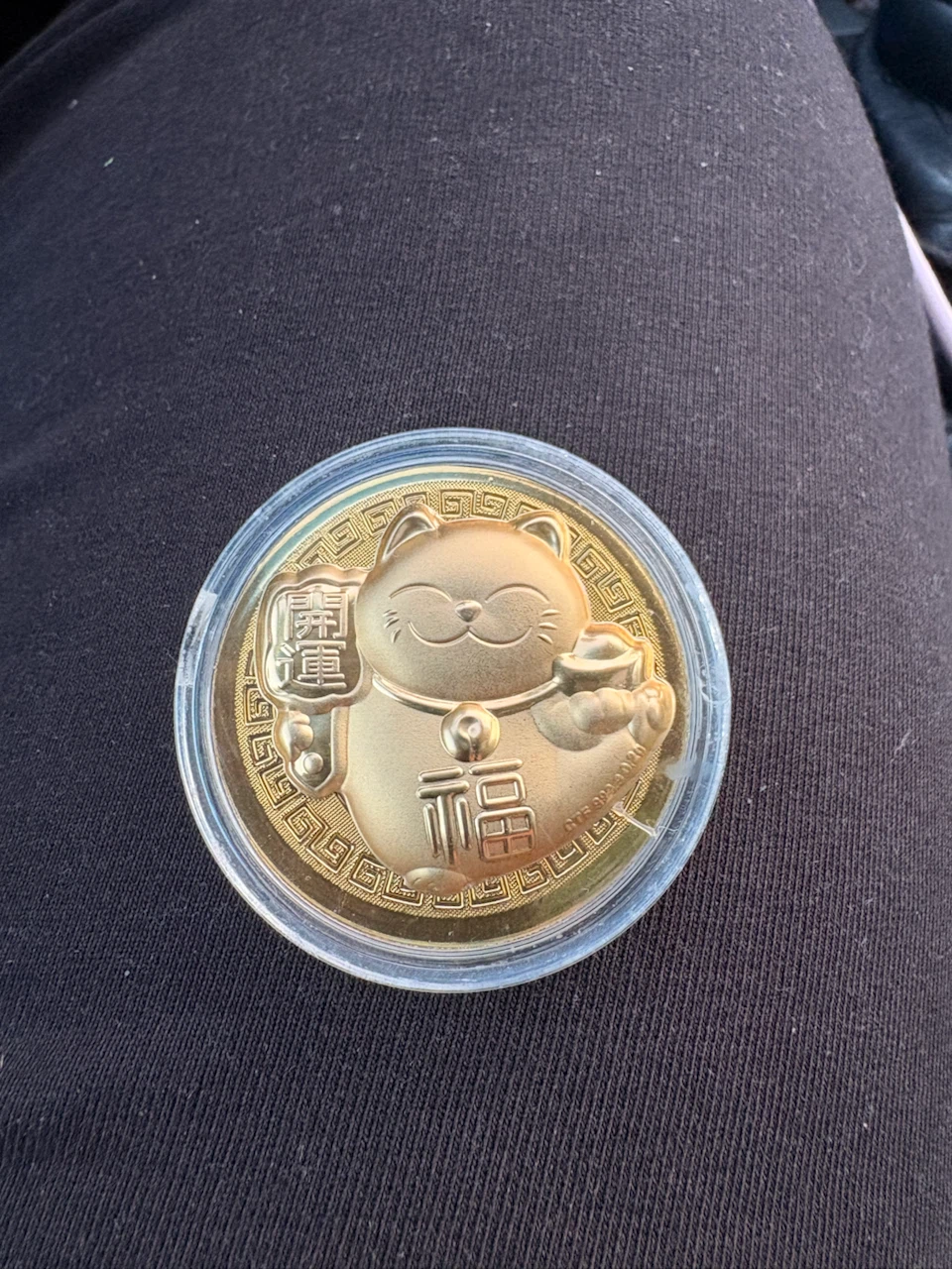 Chinese Fu and Maneki Neko Coin - photo 3