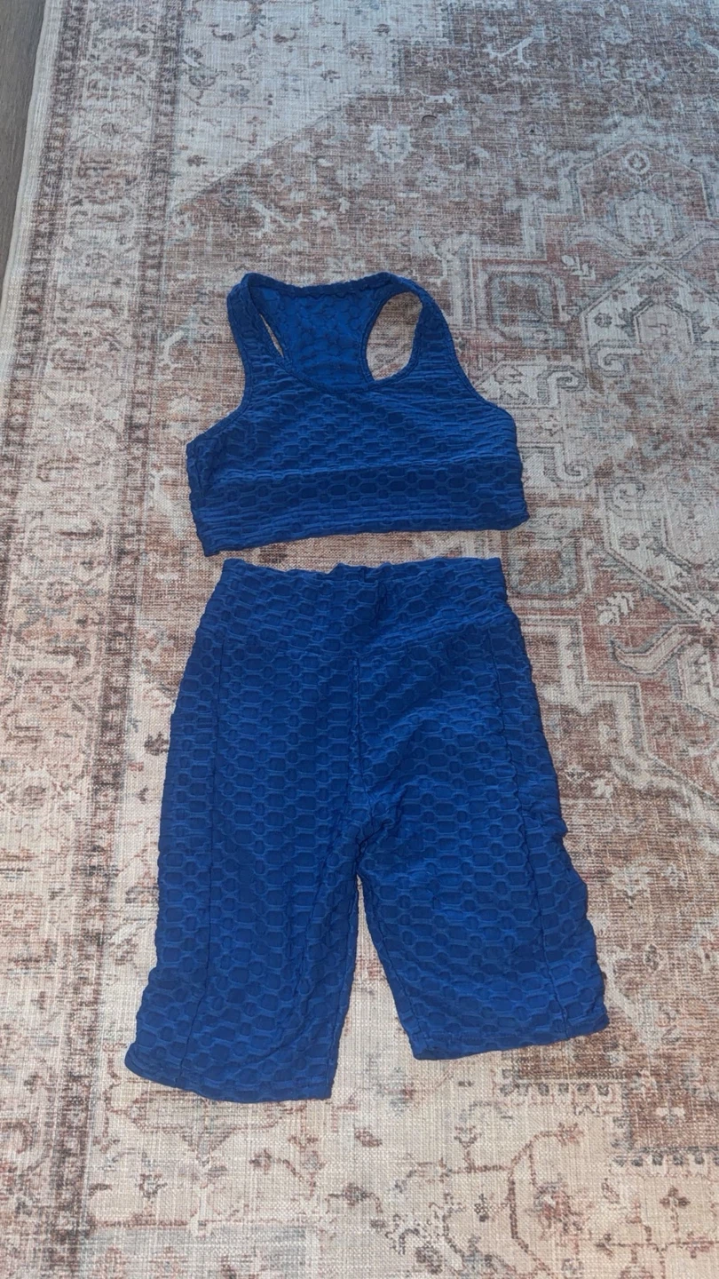 Blue Textured Athletic Set - photo 3