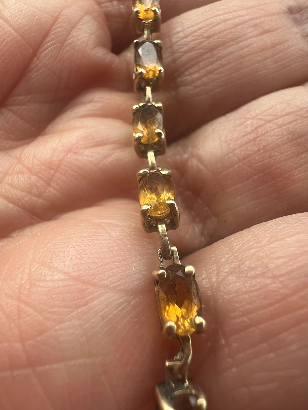10K Yellow Gold Citrine Tennis Bracelet