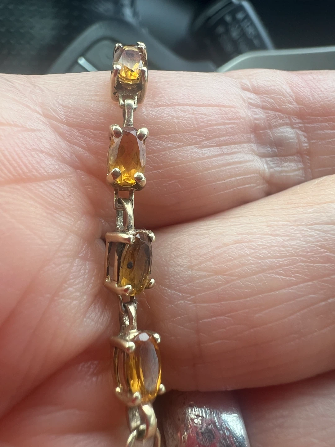 10K Yellow Gold Citrine Tennis Bracelet - photo 4