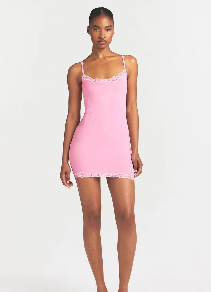 SKIMS Soft Lounge Lace Slip Dress – Brand New with Tags