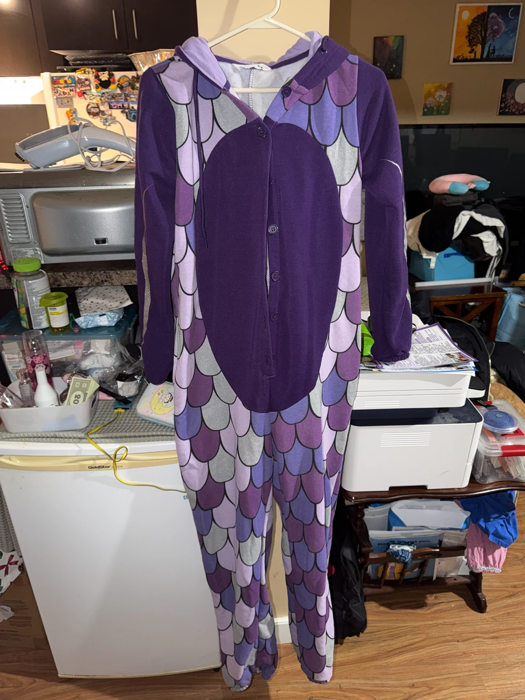 Bluenotes Purple Owl Fleece Onesie