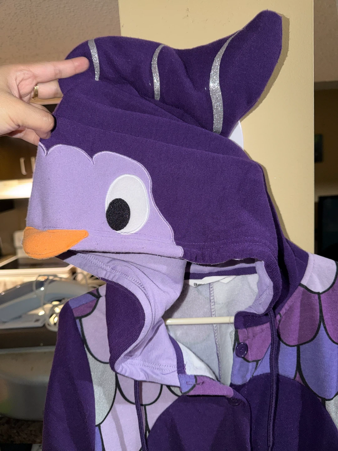 Bluenotes Purple Owl Fleece Onesie - photo 3