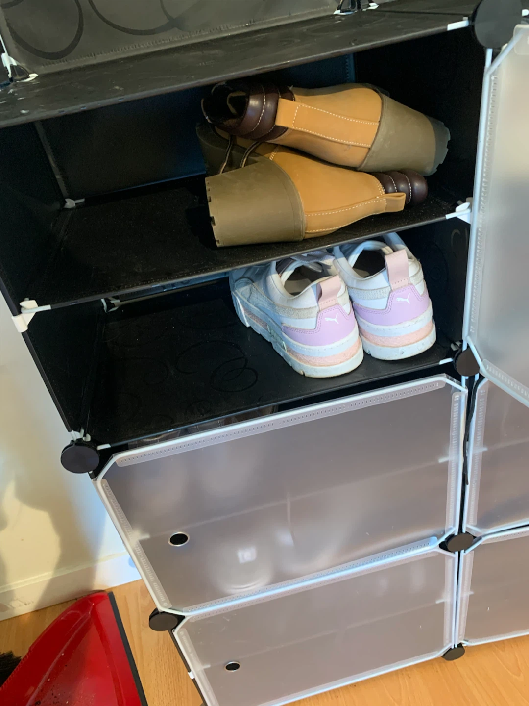 Black and Grey Modular Shoe Rack Organizer - photo 3