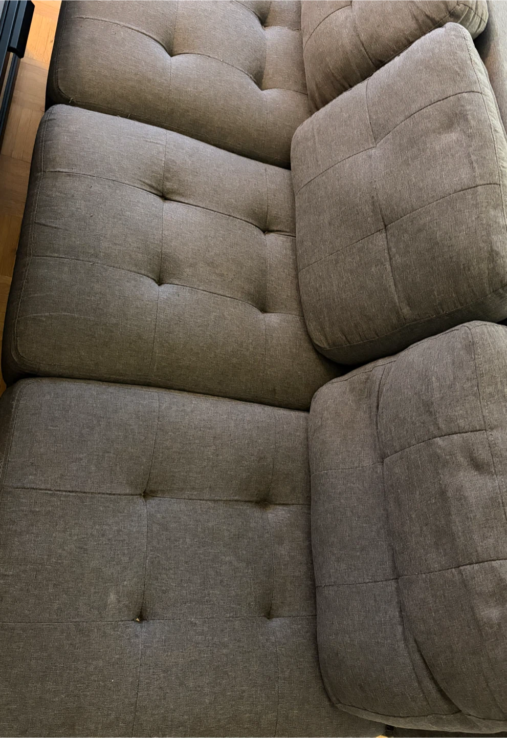 Grey Sectional Sofa Couch - photo 4