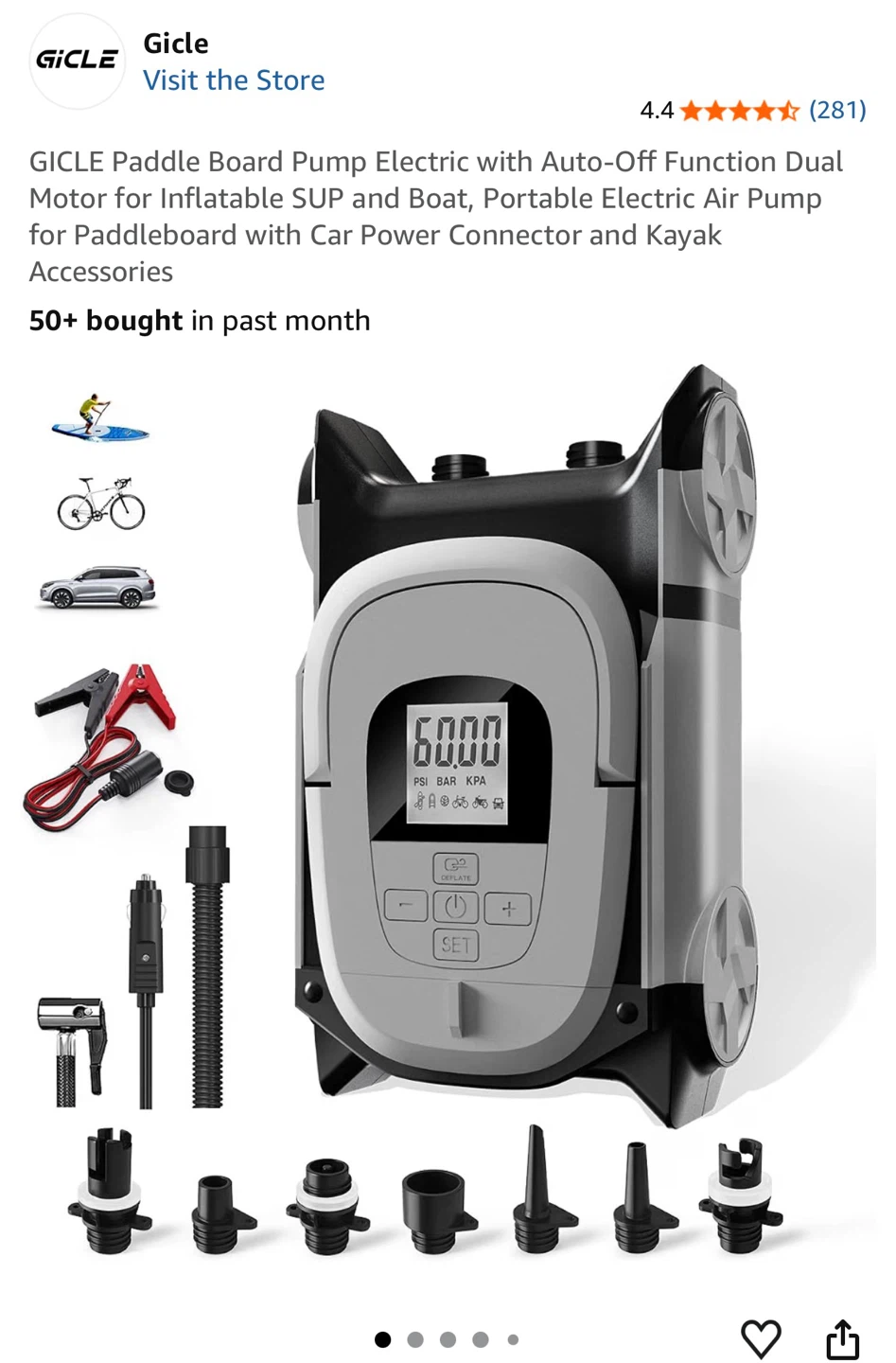 GICLE Electric Paddle Board Pump