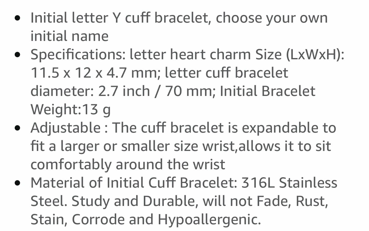 New “Y” Letter Heart Charm Stainless Steel Bracelet - photo 2