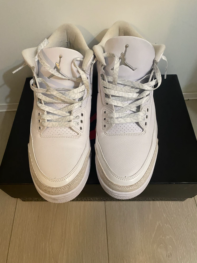 Air Jordan 3 White Sneakers