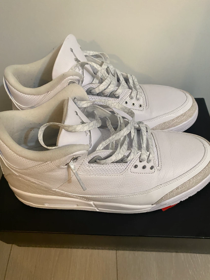 Air Jordan 3 White Sneakers - photo 2