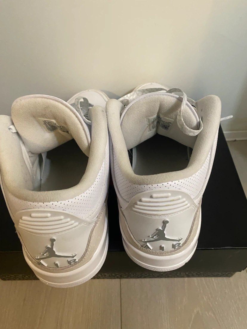 Air Jordan 3 White Sneakers - photo 4