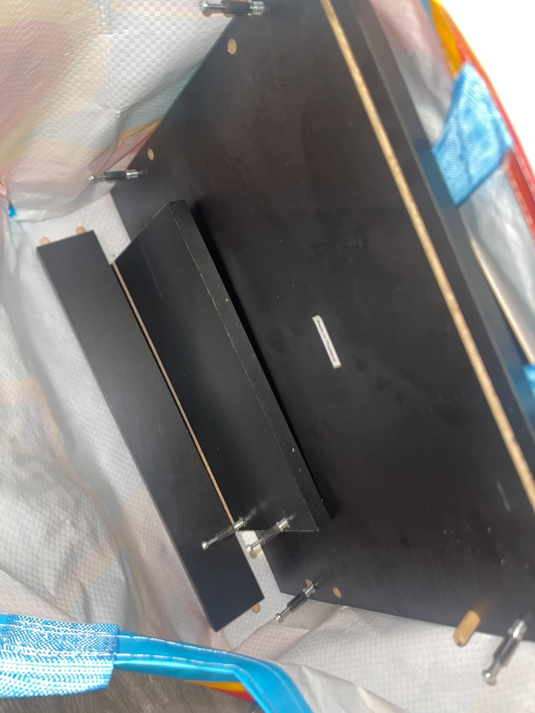 Black Nightstand with Drawer and Shelf - photo 5