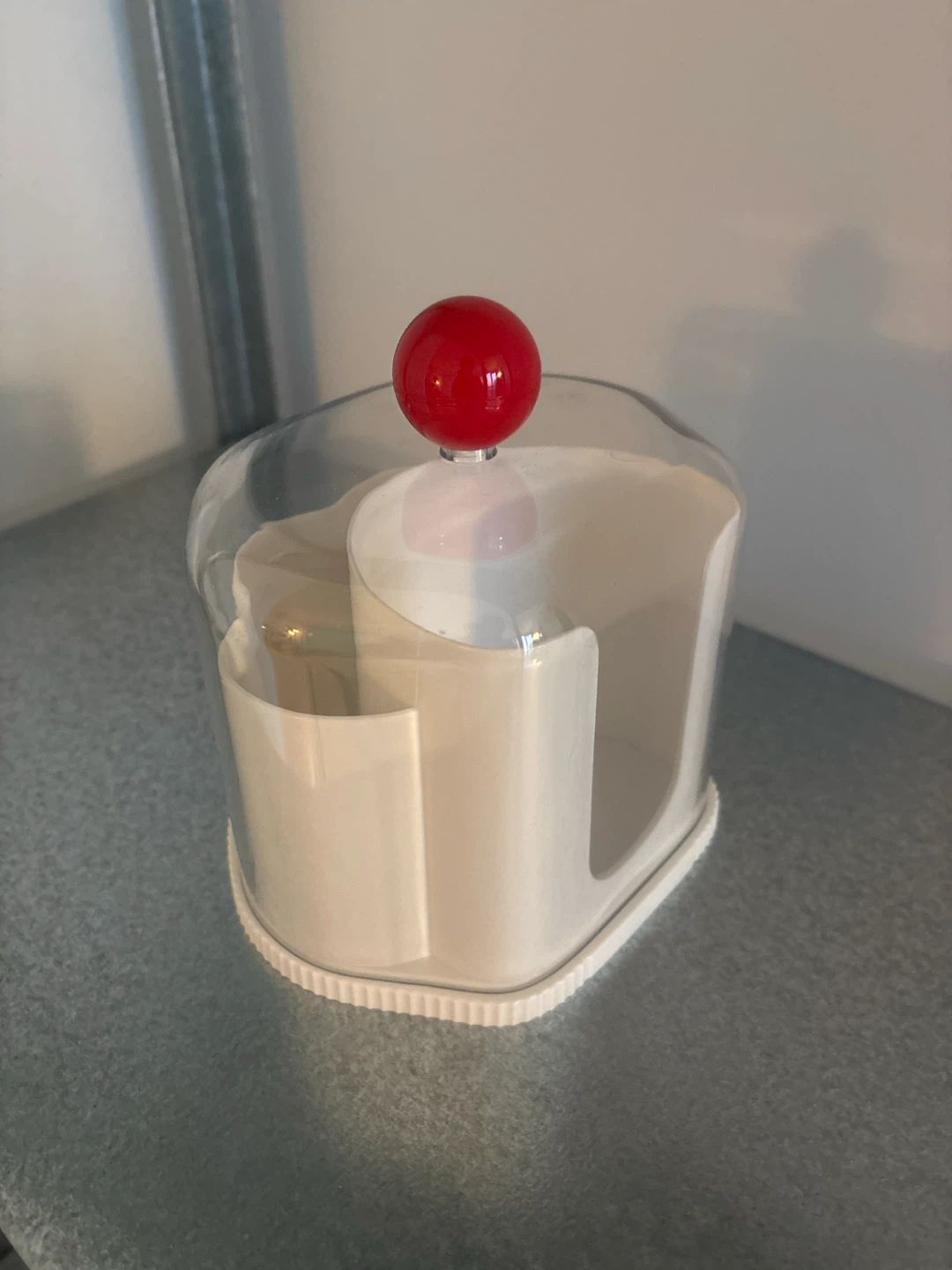 Clear cotton and qtip Organizer