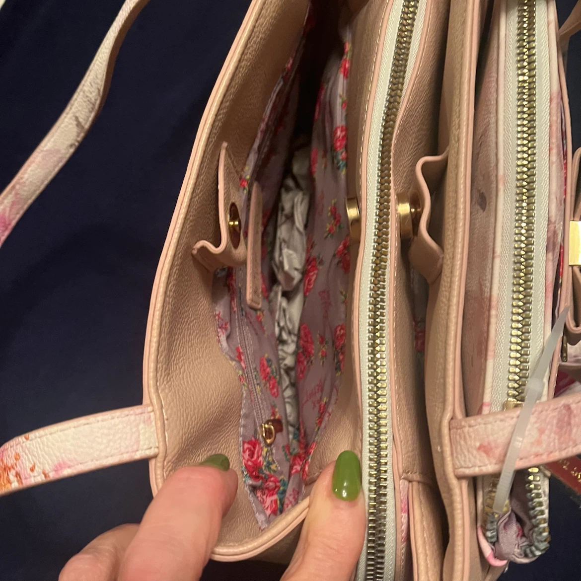 Betsey Johnson Pink Floral Satchel Bag - photo 3