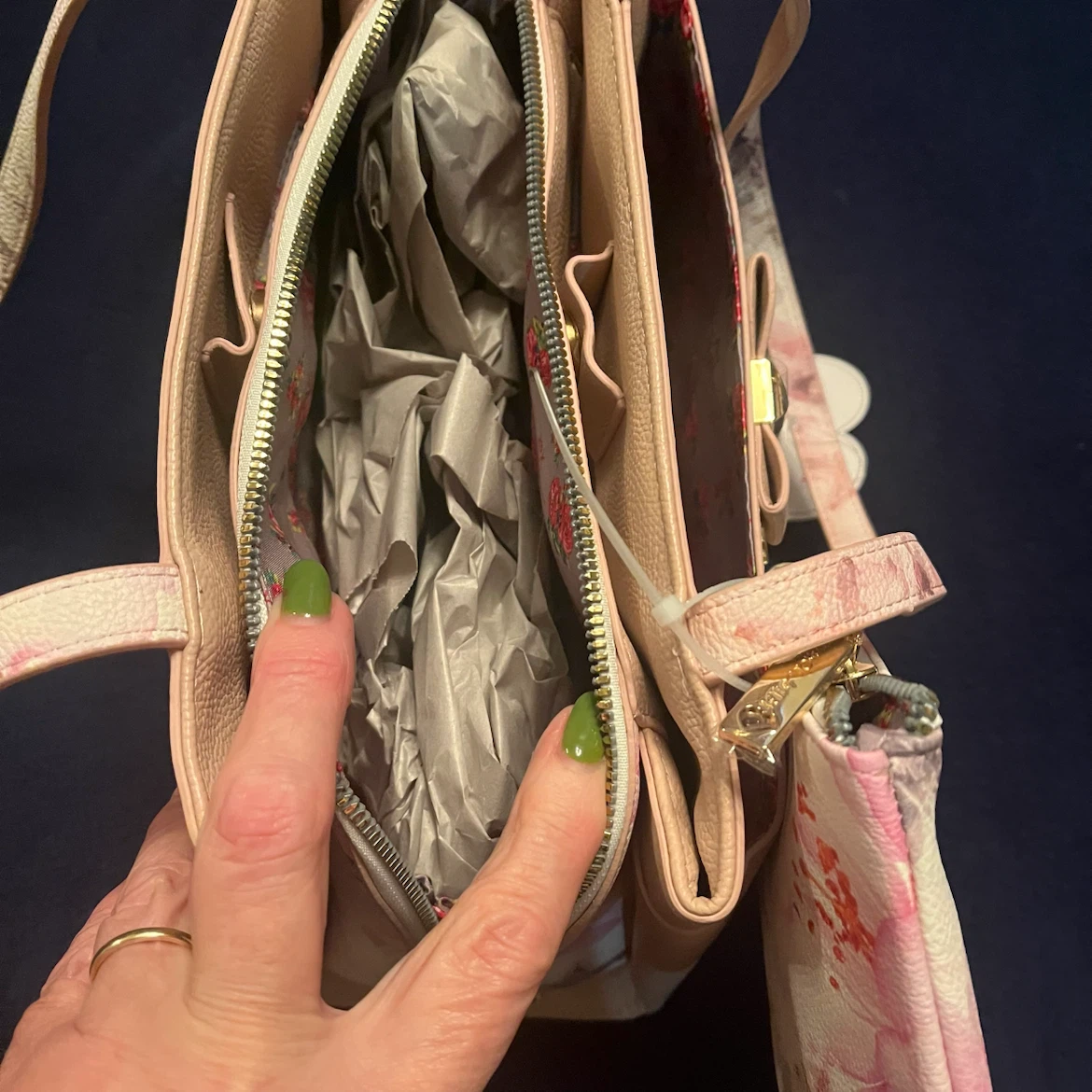 Betsey Johnson Pink Floral Satchel Bag - photo 5