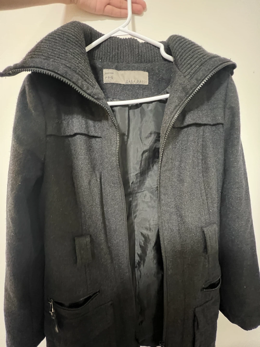 Zara - Grey Wool Blend Coat - photo 2