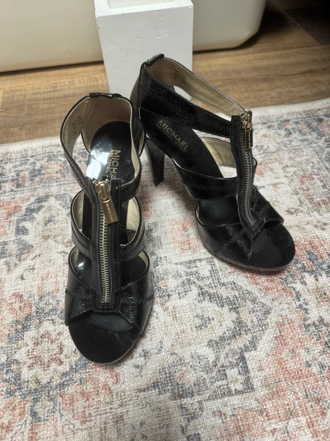 Michael Kors Black Patent Leather Heels - Size 8