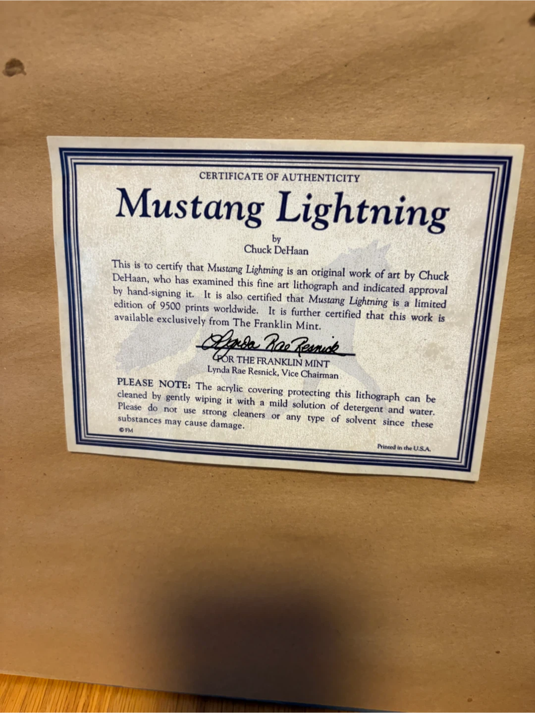 Mustang Lightning Lithograph by Chuck DeHaan - photo 2