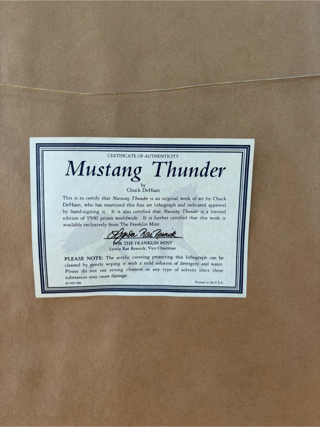 Mustang Thunder Art Print by Chuck DeHaan - Limited Edition - photo 2