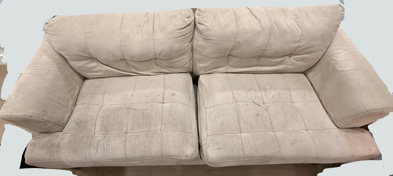Deep Cushion Suede-like Beige Sofa w/Plush Washable Cover system - photo 5
