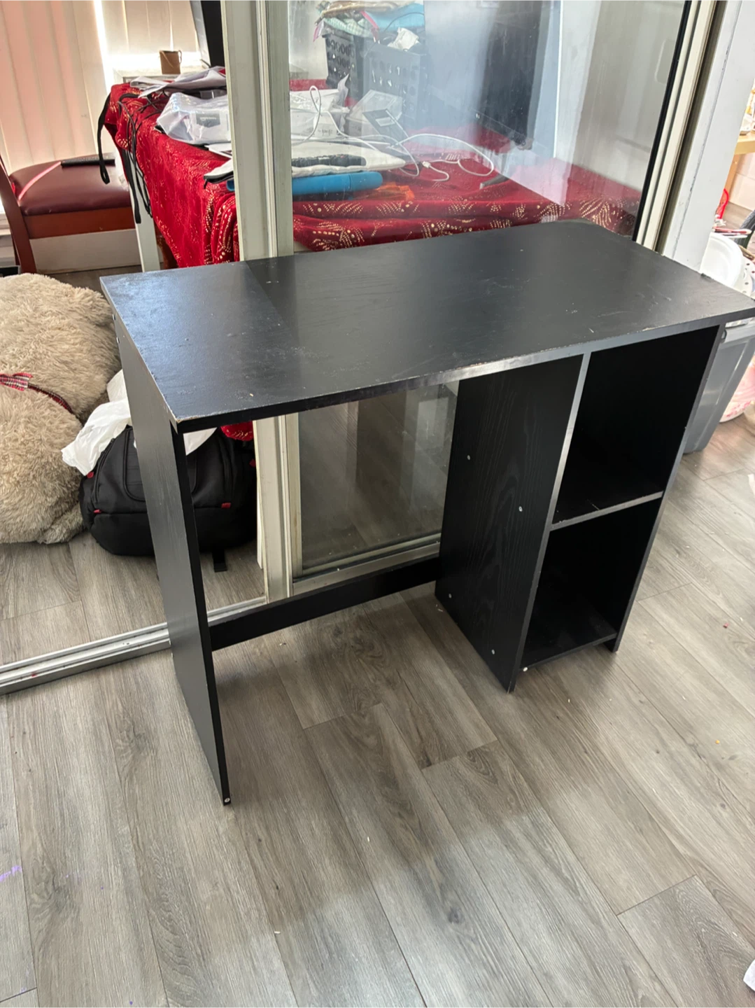 Black Desk with Shelving