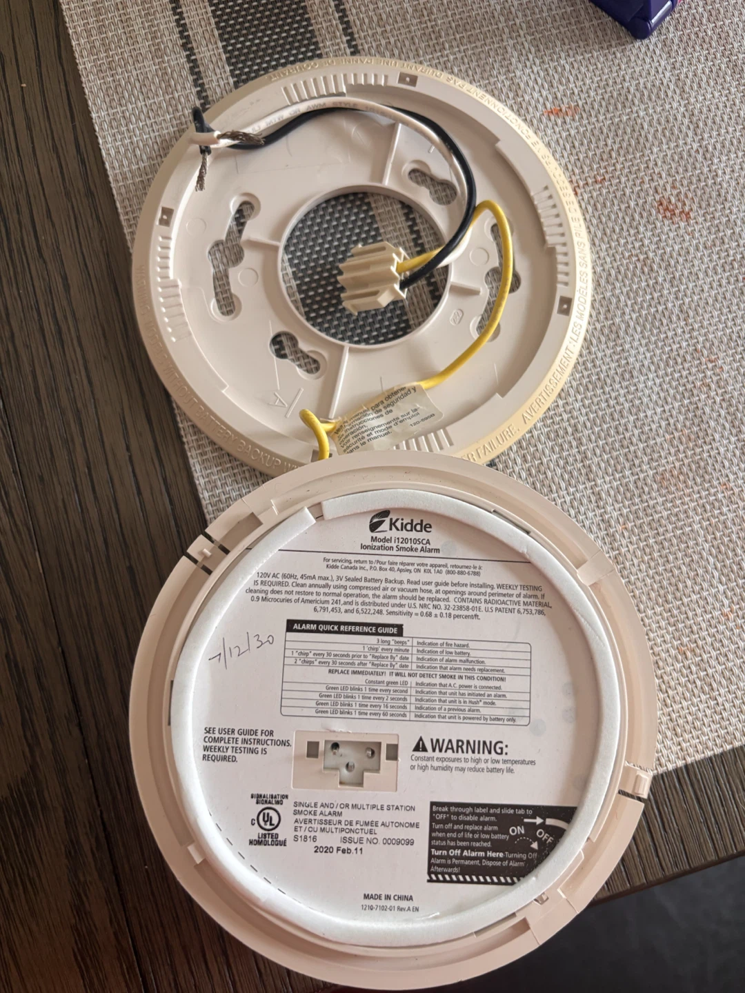 Kidde I12010CA Ionization Smoke Alarm
