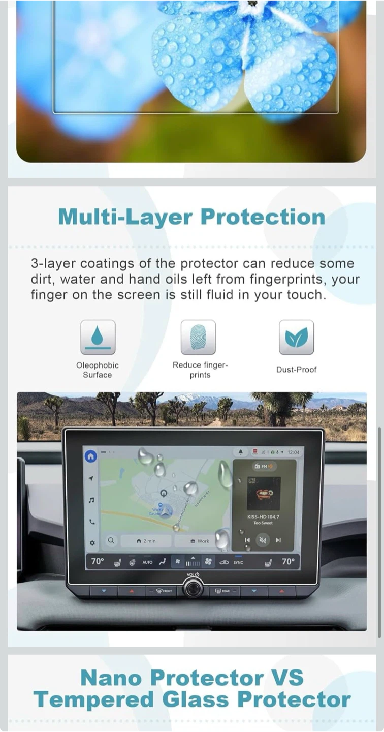 2 Pack Screen Protector for 2026 Toyota RAV4 - photo 5
