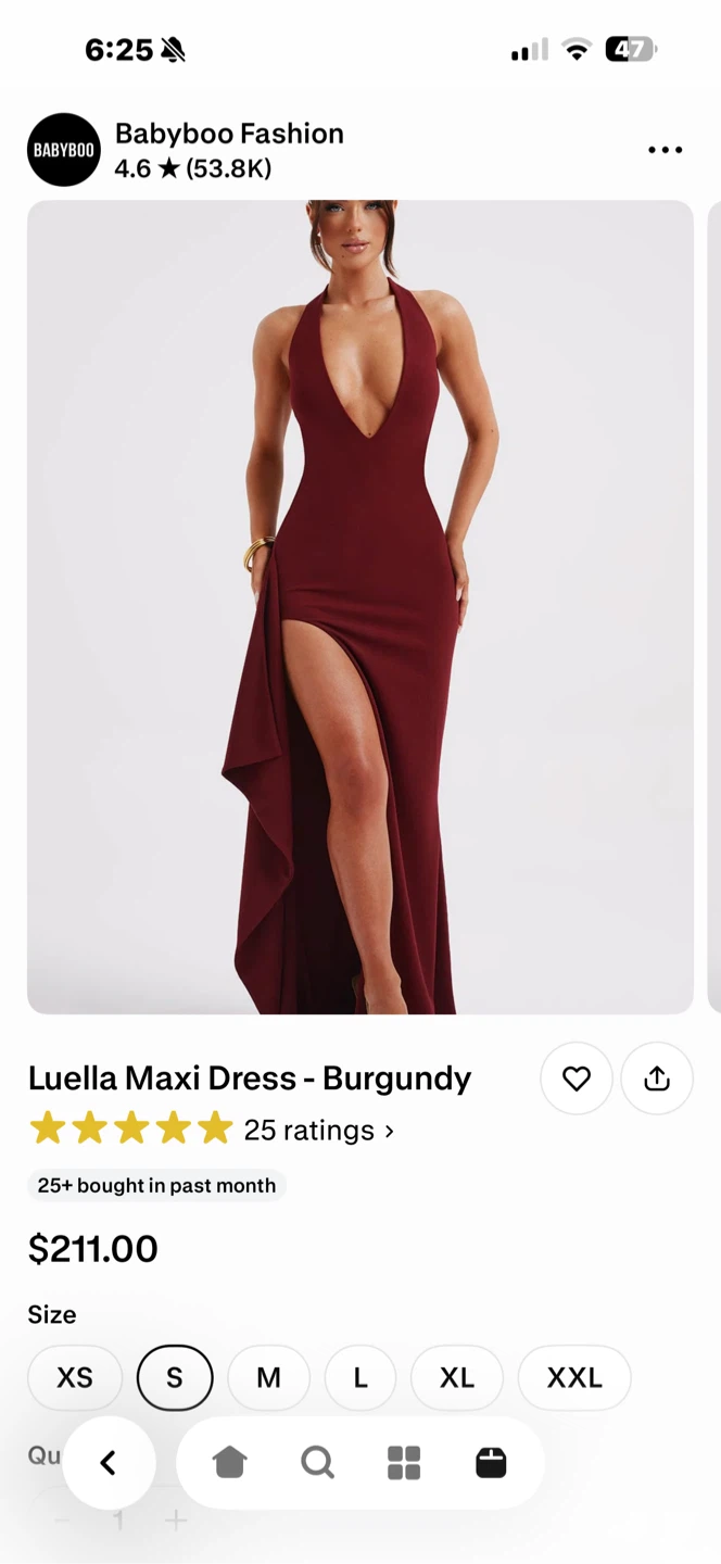 Babyboo Luella Maxi Dress - Burgundy