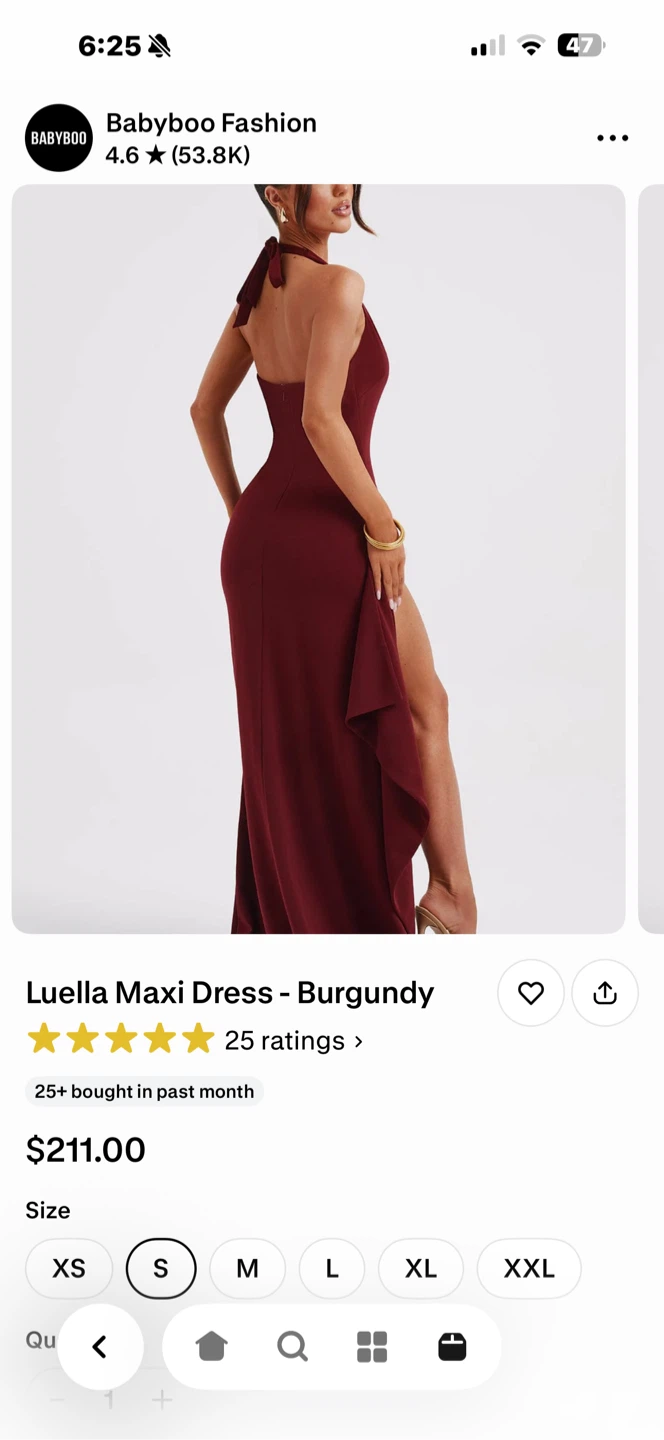Babyboo Luella Maxi Dress - Burgundy - photo 2
