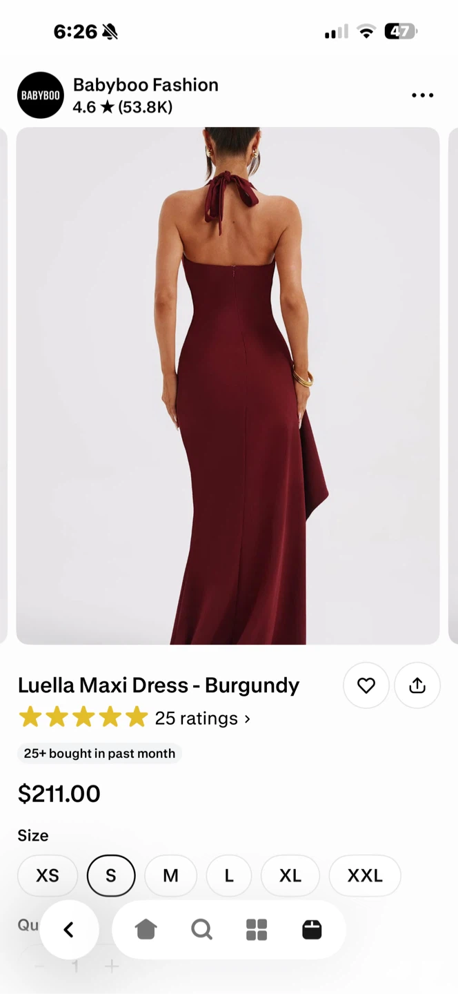 Babyboo Luella Maxi Dress - Burgundy - photo 3