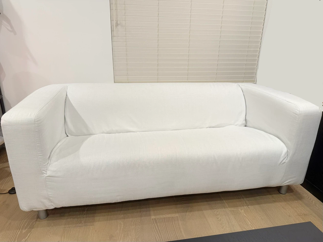 IKEA Klippan Sofa with White Slipcover - photo 2