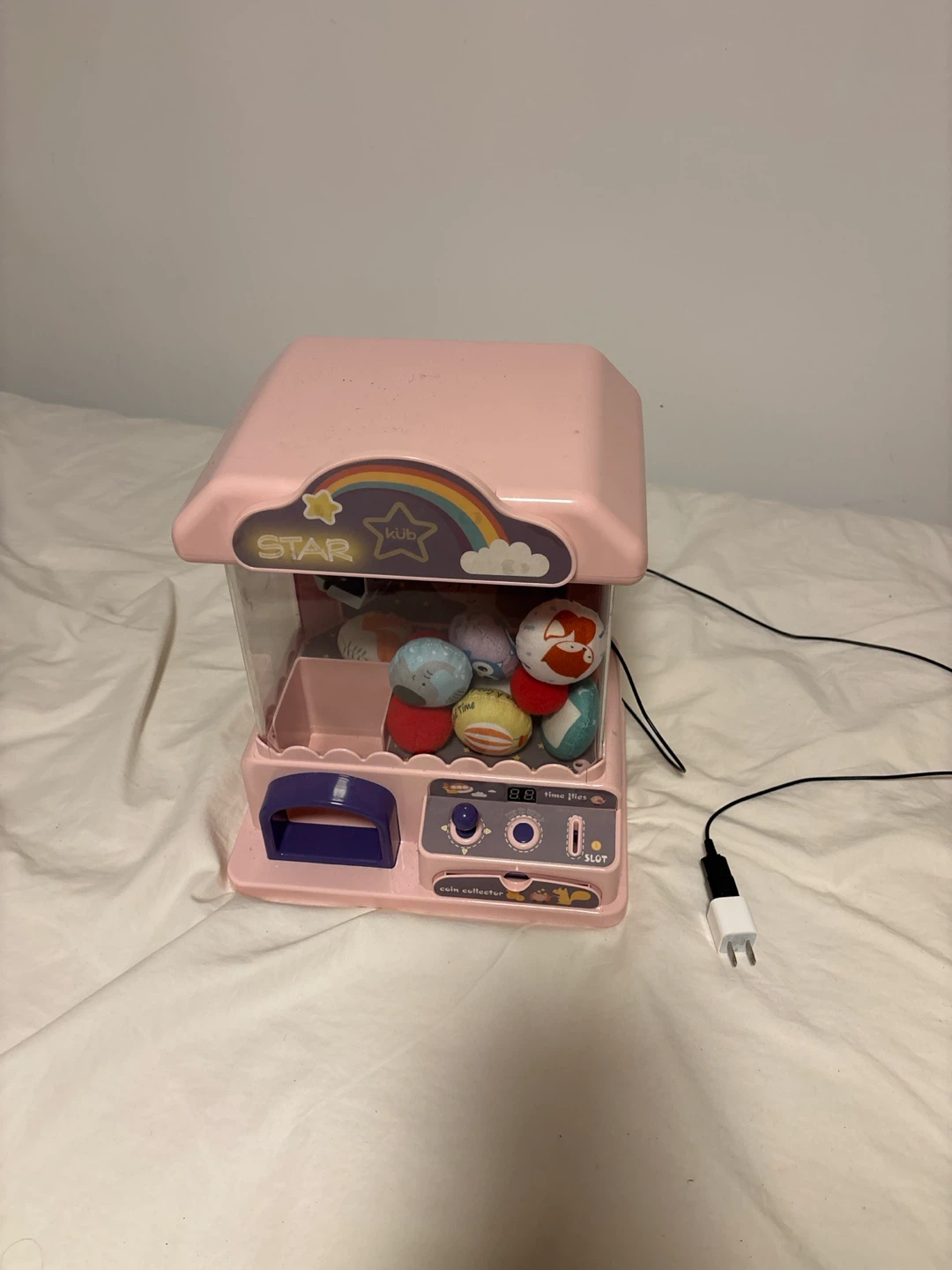 KUB Star Mini Arcade Claw Machine Pink